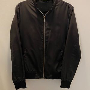 Zara - Lightweight, Mixed Material Bomber Jacket